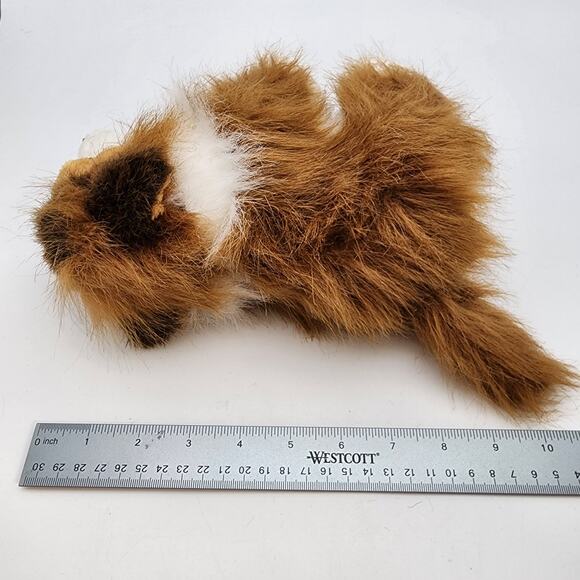 Ganz Webkinz Collie Dog Plush 9" Fluffy Brown Fur Leather Nose HM149 No Code - Picture 9 of 9